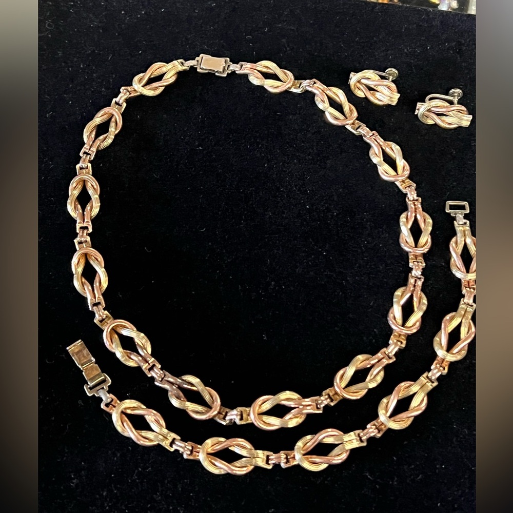 3piece WRE Sterling and pink gold set